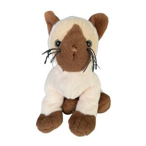 Ganz Wenkinz Siamese Cat Plush Stuffed Animal Toy 8"